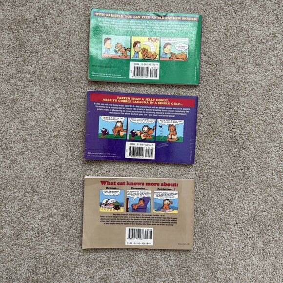 Vintage Garfield Book Lot 3 Comic Strip Paperback Books by Jim Davis 1980s 1990s - Picture 2 of 6